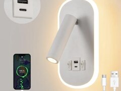 Lampa de Citit Noptiera 15W LED 
USB + Type-C  Intensitate Reglabila